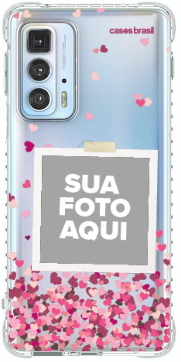 Capinha para Celular Polaroid Corações Flutuantes