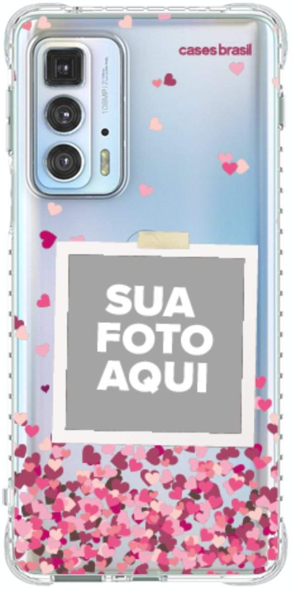 Capinha para Celular Polaroid Corações Flutuantes