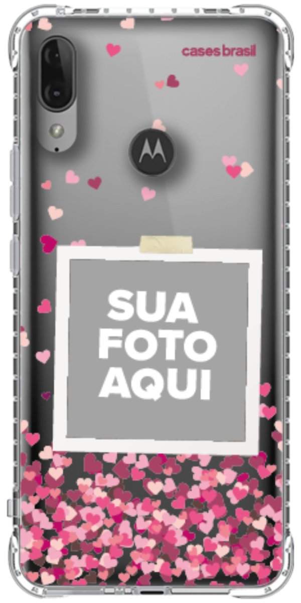 Capinha para Celular Polaroid Corações Flutuantes