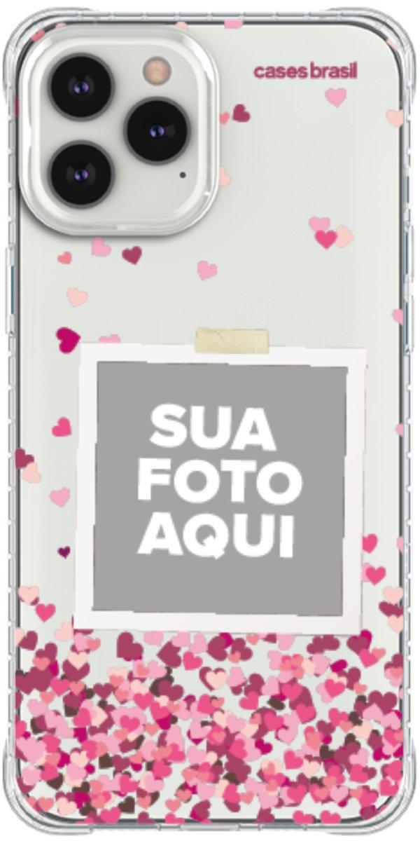 Capinha para Celular Polaroid Corações Flutuantes