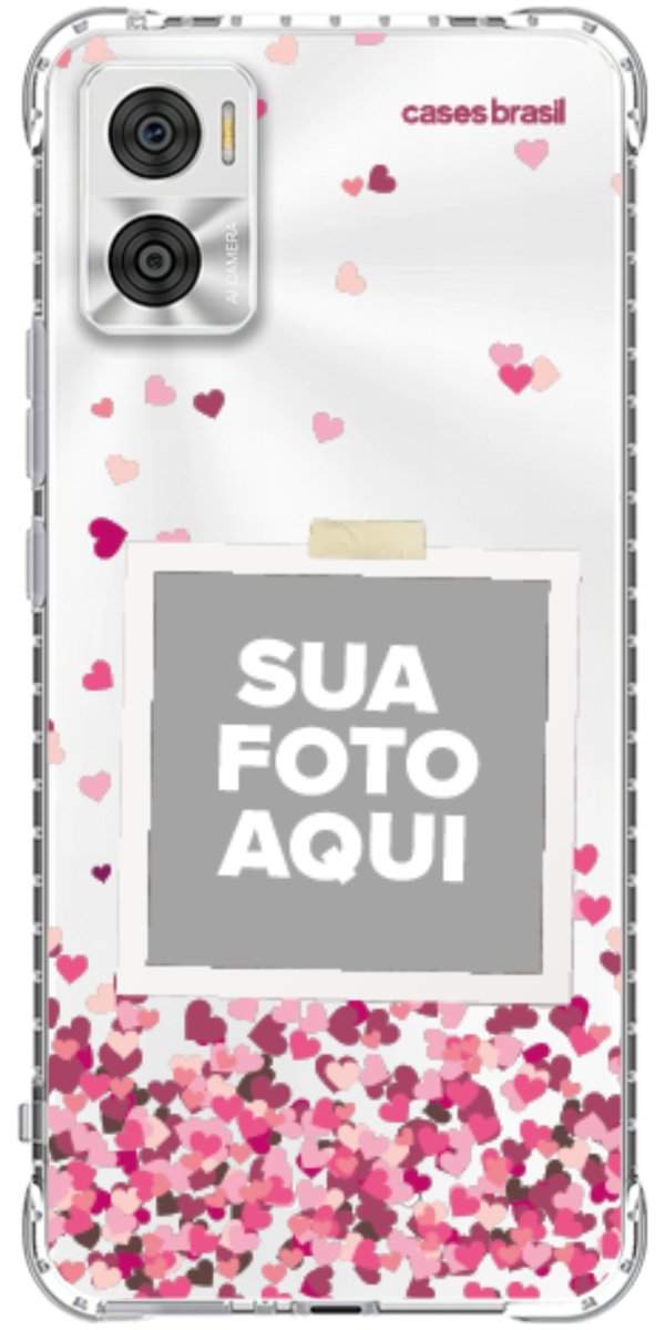 Capinha para Celular Polaroid Corações Flutuantes