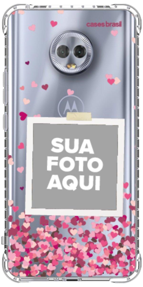Capinha para Celular Polaroid Corações Flutuantes