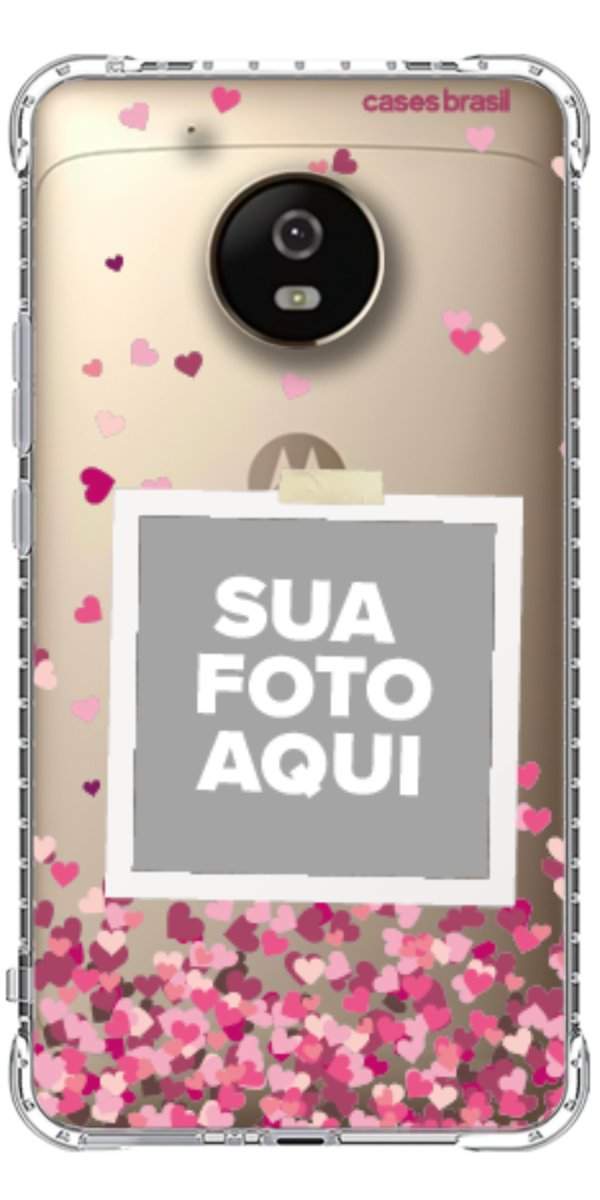 Capinha para Celular Polaroid Corações Flutuantes