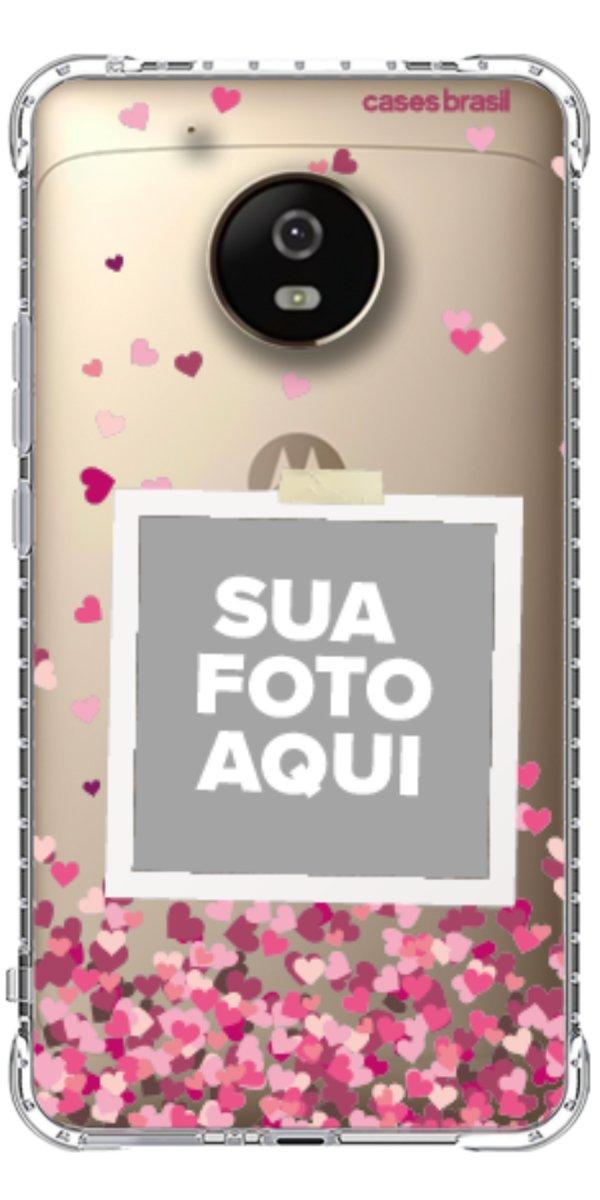 Capinha para Celular Polaroid Corações Flutuantes