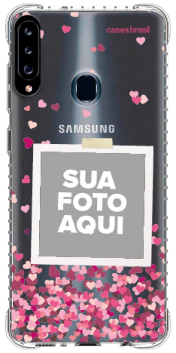 Capinha para Celular Polaroid Corações Flutuantes