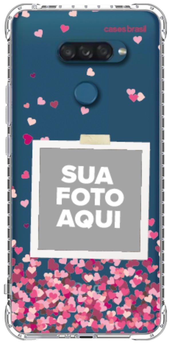 Capinha para Celular Polaroid Corações Flutuantes