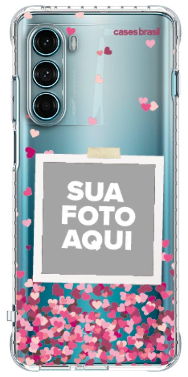 Capinha para Celular Polaroid Corações Flutuantes