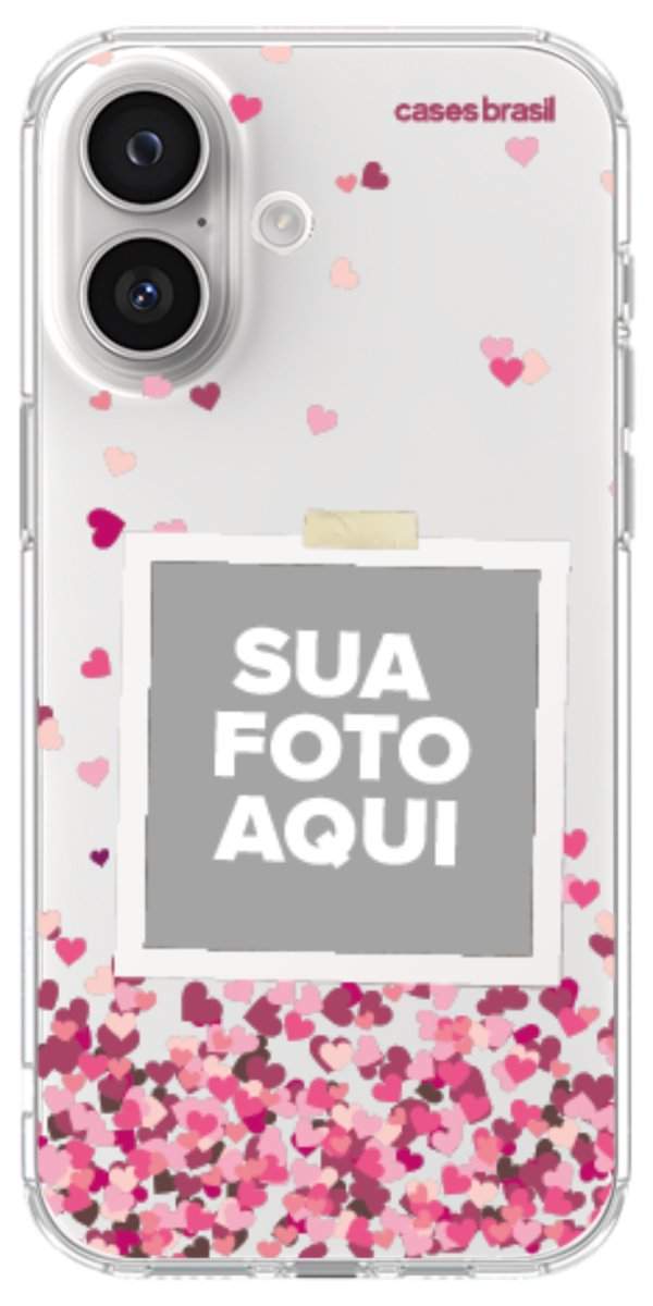Capinha para Celular Polaroid Corações Flutuantes
