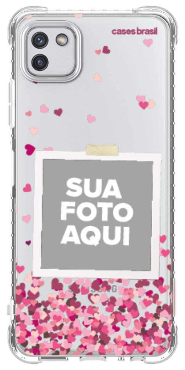 Capinha para Celular Polaroid Corações Flutuantes