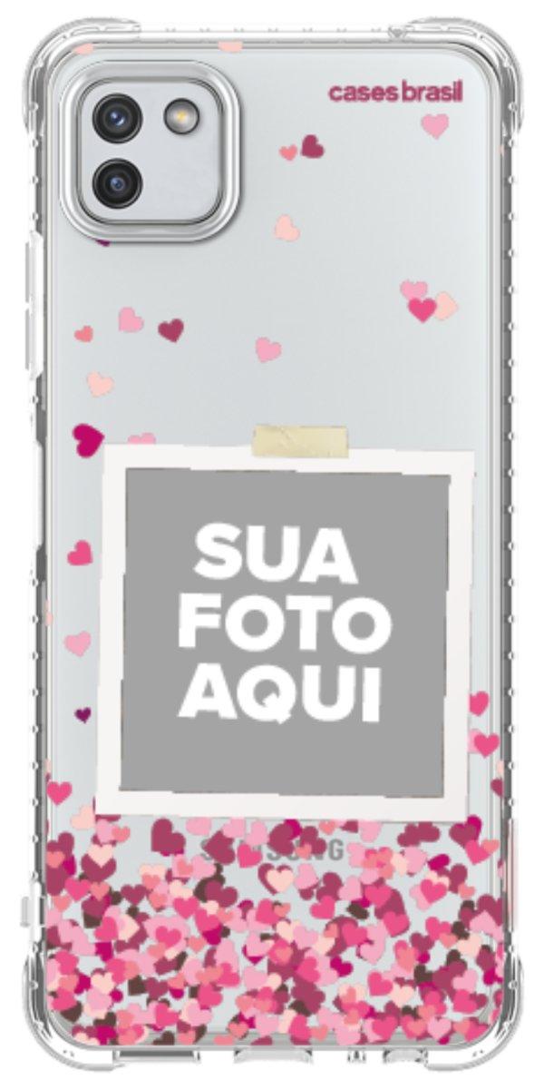 Capinha para Celular Polaroid Corações Flutuantes