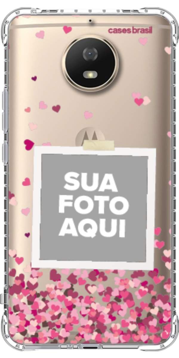 Capinha para Celular Polaroid Corações Flutuantes