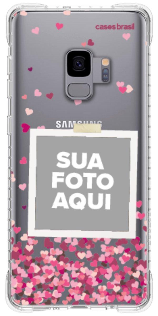 Capinha para Celular Polaroid Corações Flutuantes
