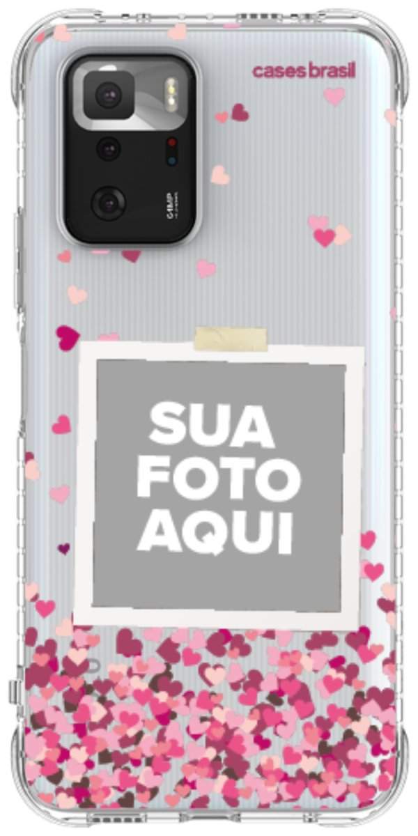 Capinha para Celular Polaroid Corações Flutuantes