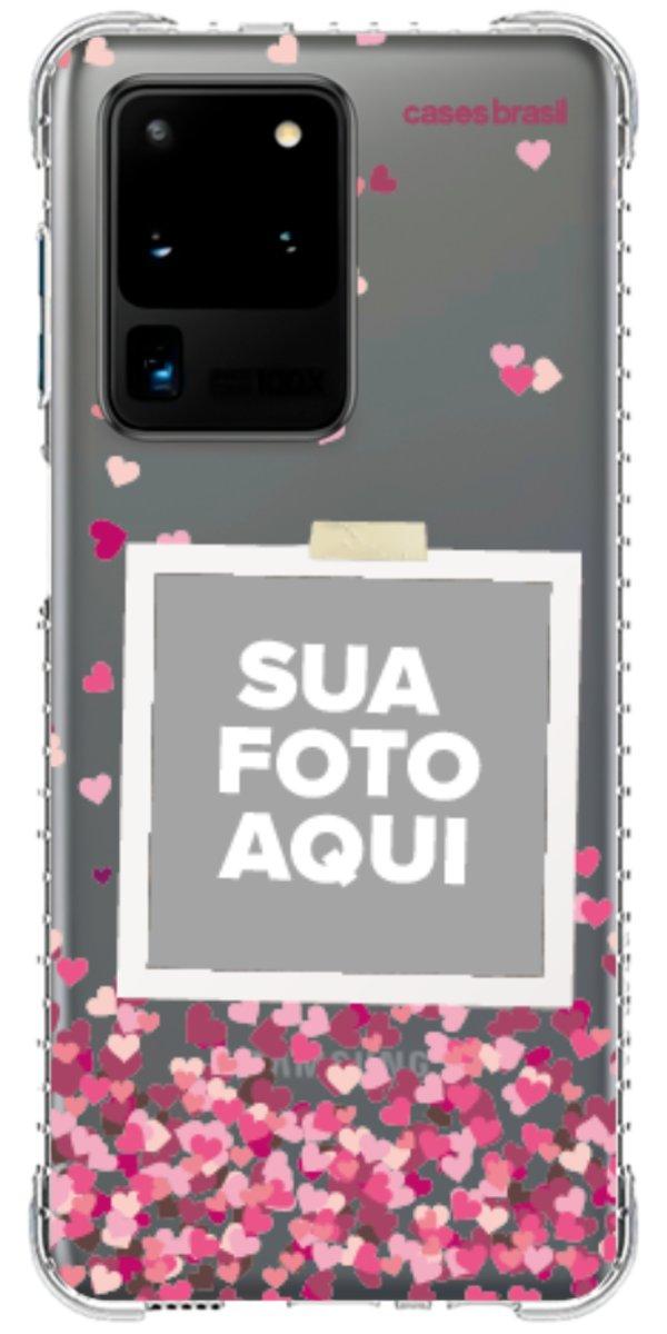Capinha para Celular Polaroid Corações Flutuantes