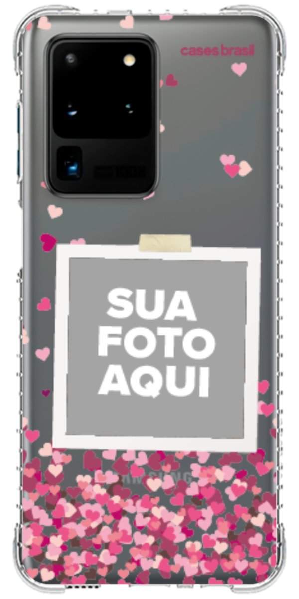 Capinha para Celular Polaroid Corações Flutuantes