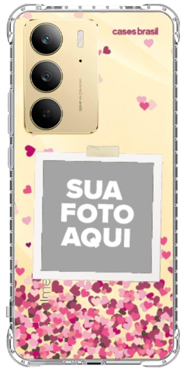 Capinha para Celular Polaroid Corações Flutuantes