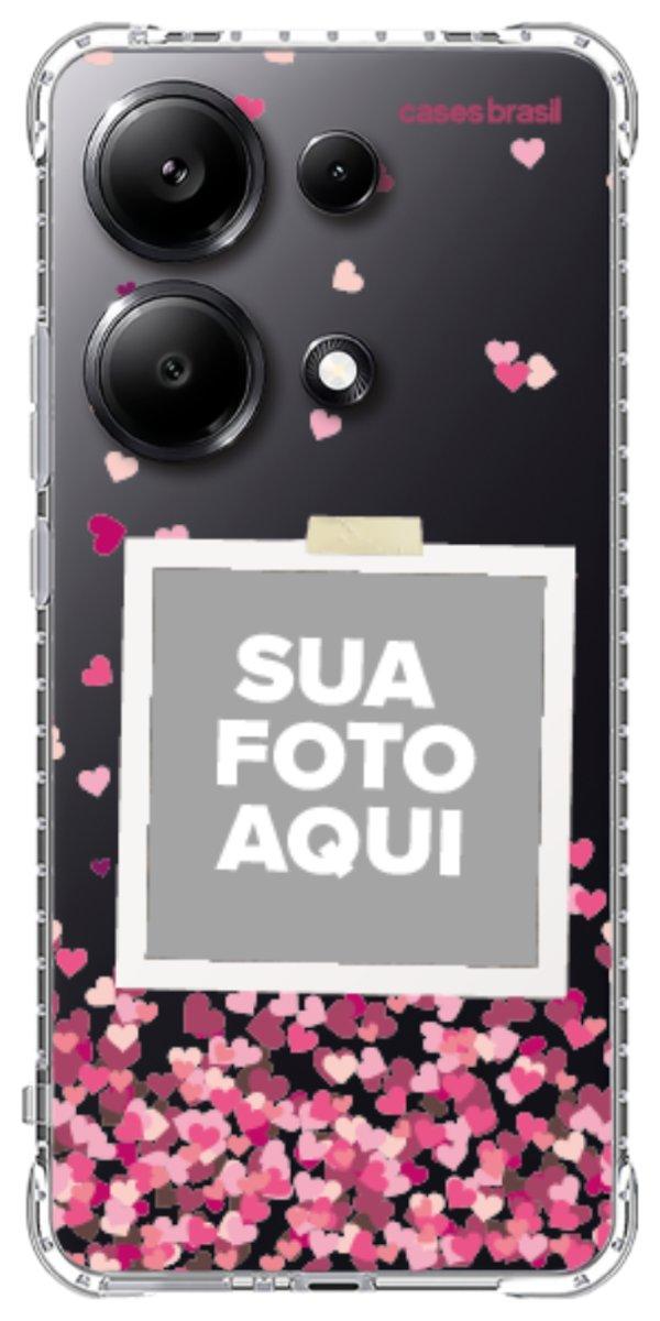 Capinha para Celular Polaroid Corações Flutuantes