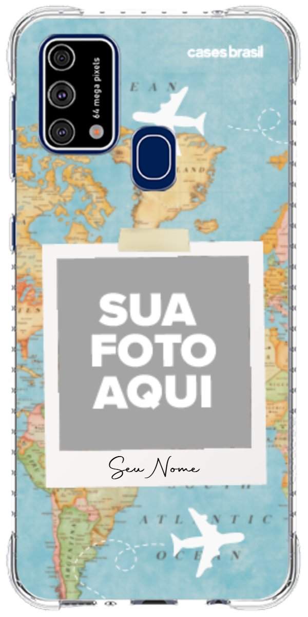 Capinha para Celular Polaroid Mapa Mundi