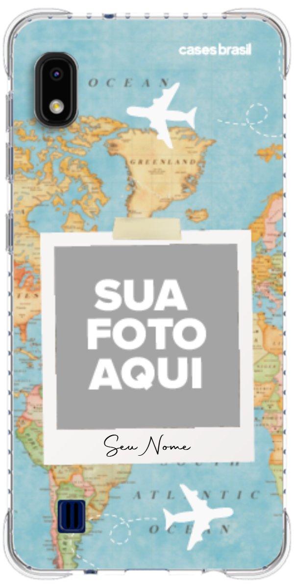 Capinha para Celular Polaroid Mapa Mundi