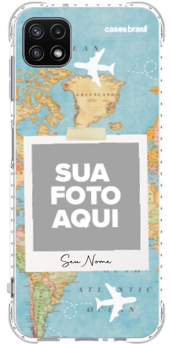 Capinha para Celular Polaroid Mapa Mundi