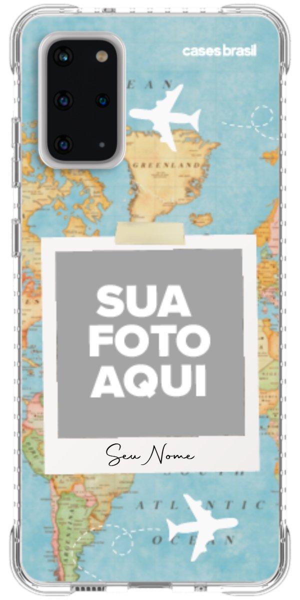 Capinha para Celular Polaroid Mapa Mundi
