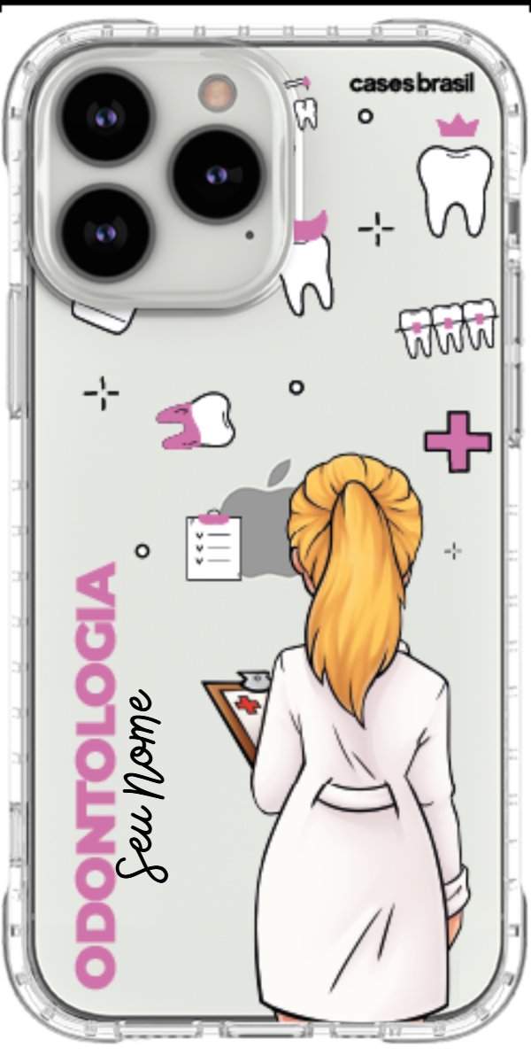 Capinha para Celular Odontologia - Profissão Com Nome