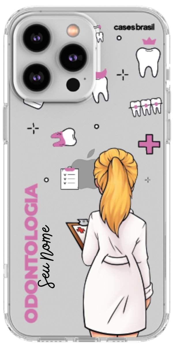 Capinha para Celular Odontologia - Profissão Com Nome