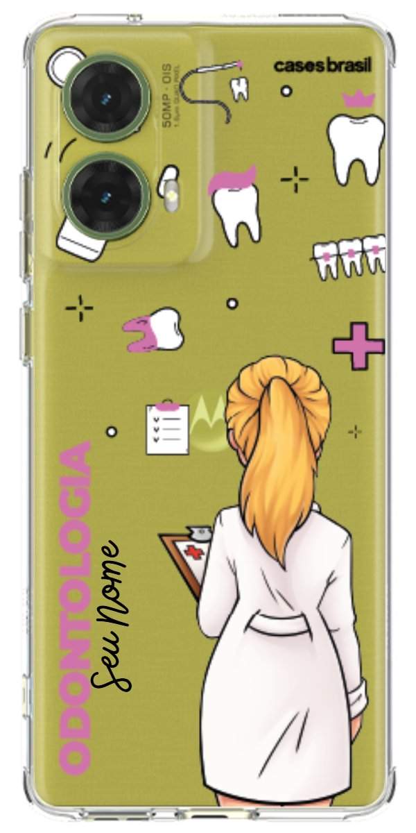 Capinha para Celular Odontologia - Profissão Com Nome