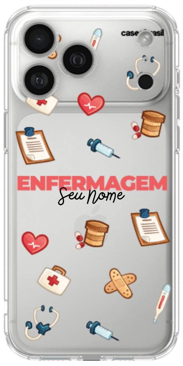 Capinha para celular Enfermagem - Profissão Com Nome