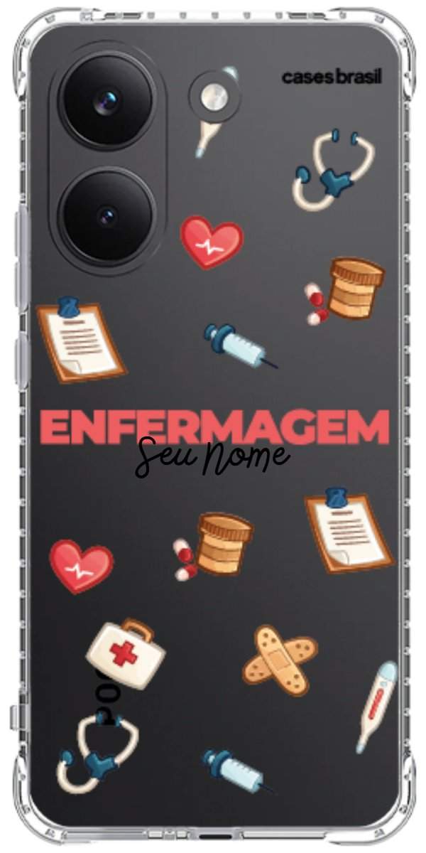 Capinha para celular Enfermagem - Profissão Com Nome
