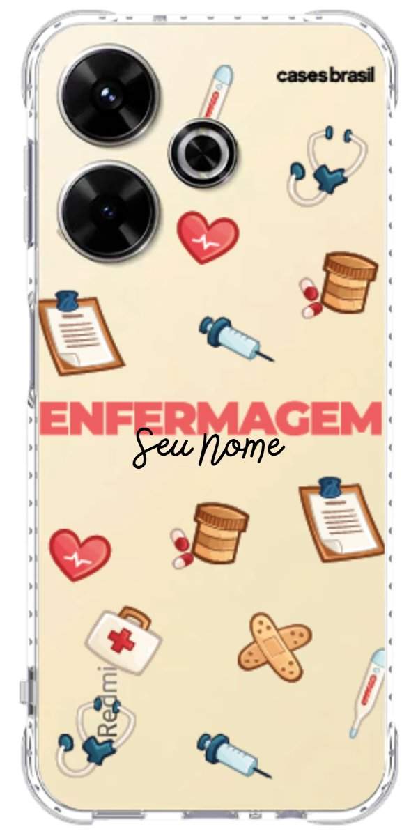 Capinha para celular Enfermagem - Profissão Com Nome