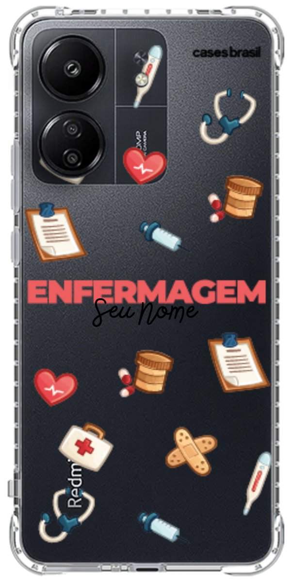 Capinha para celular Enfermagem - Profissão Com Nome