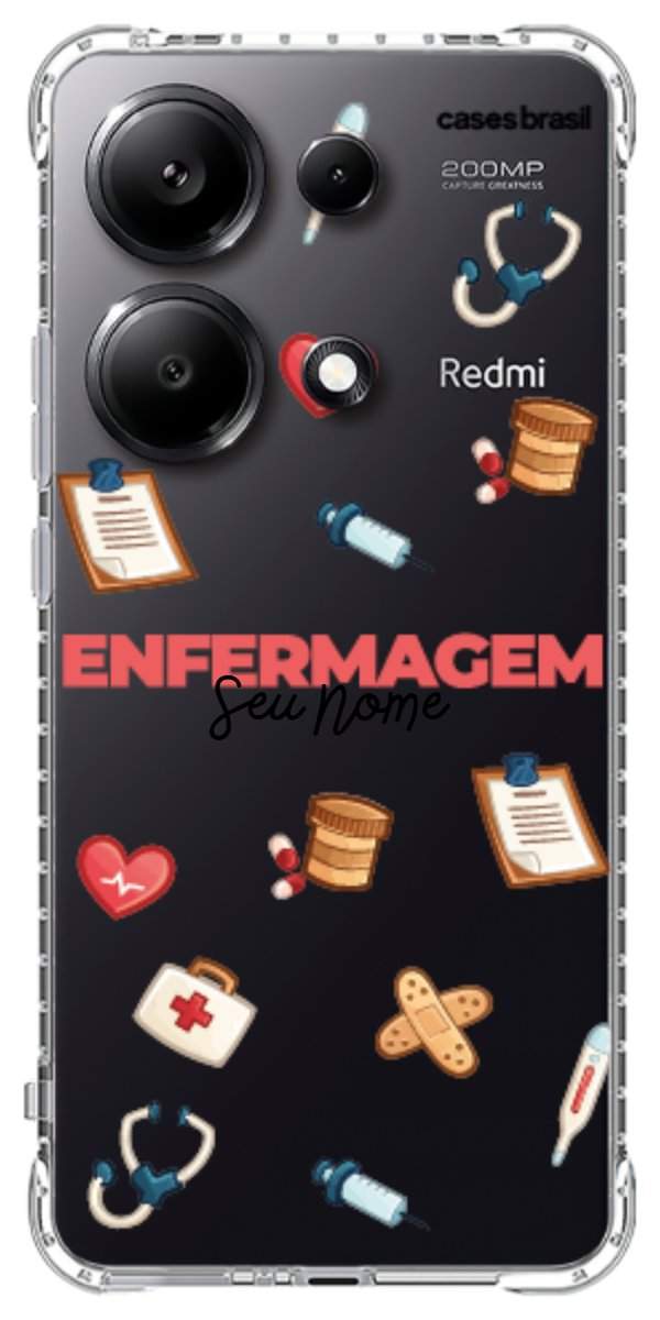 Capinha para celular Enfermagem - Profissão Com Nome