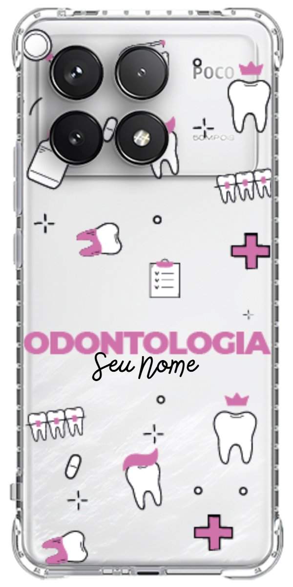 Capinha para Celular Odontologia - Profissão Com Nome