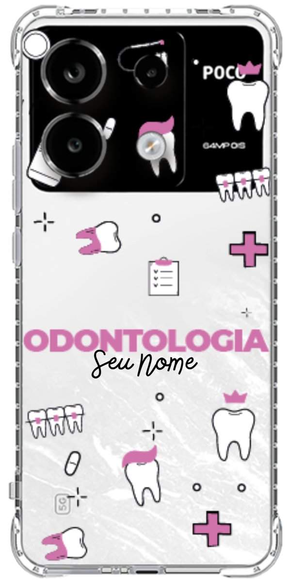 Capinha para Celular Odontologia - Profissão Com Nome