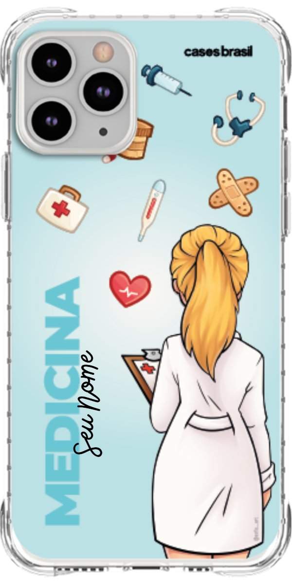 Capinha para celular Medicina - Boneca Profissão Com Fundo
