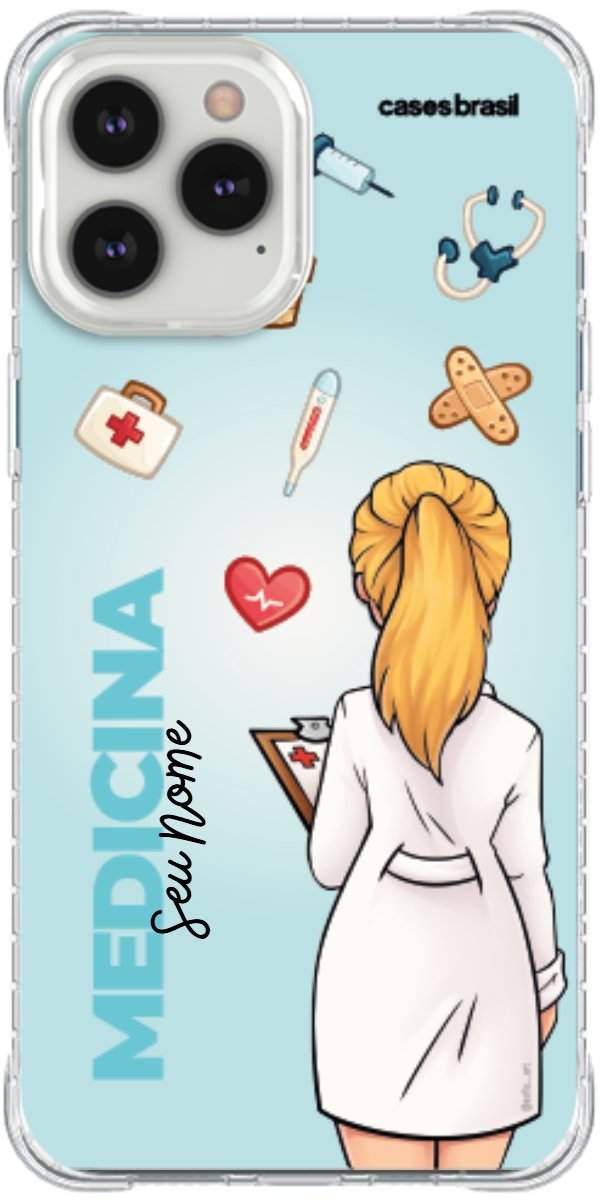 Capinha para celular Medicina - Boneca Profissão Com Fundo