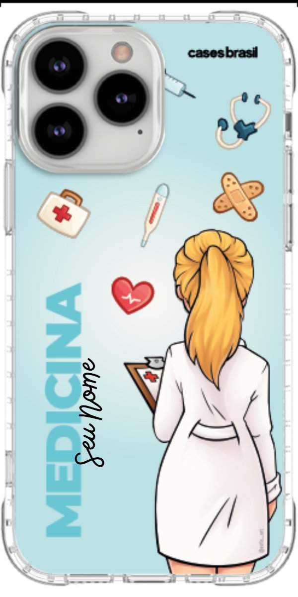 Capinha para celular Medicina - Boneca Profissão Com Fundo