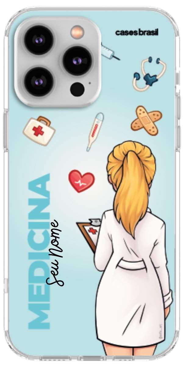 Capinha para celular Medicina - Boneca Profissão Com Fundo