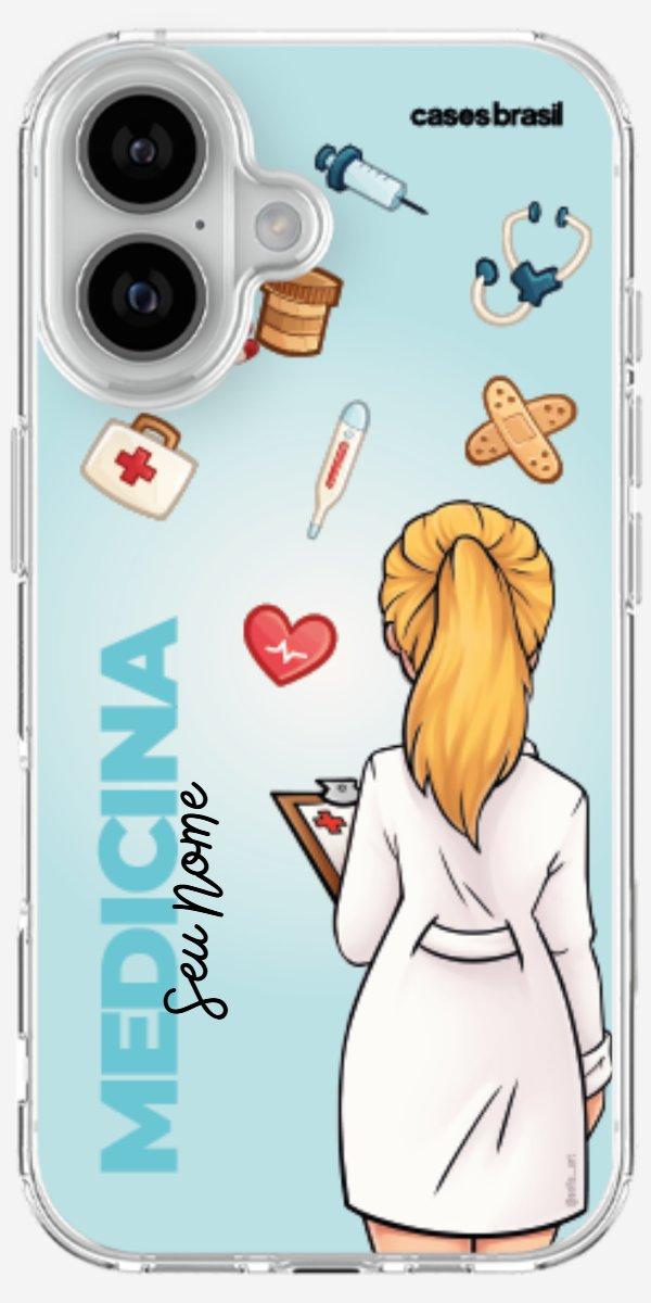 Capinha para celular Medicina - Boneca Profissão Com Fundo