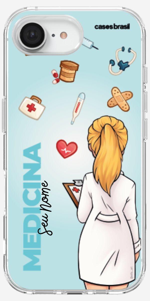 Capinha para celular Medicina - Boneca Profissão Com Fundo