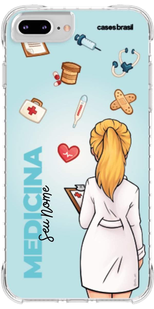 Capinha para celular Medicina - Boneca Profissão Com Fundo