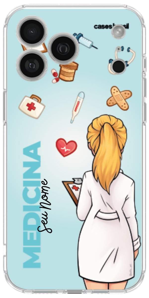 Capinha para celular Medicina - Boneca Profissão Com Fundo