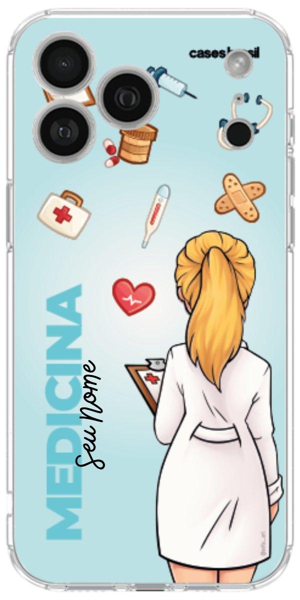 Capinha para celular Medicina - Boneca Profissão Com Fundo