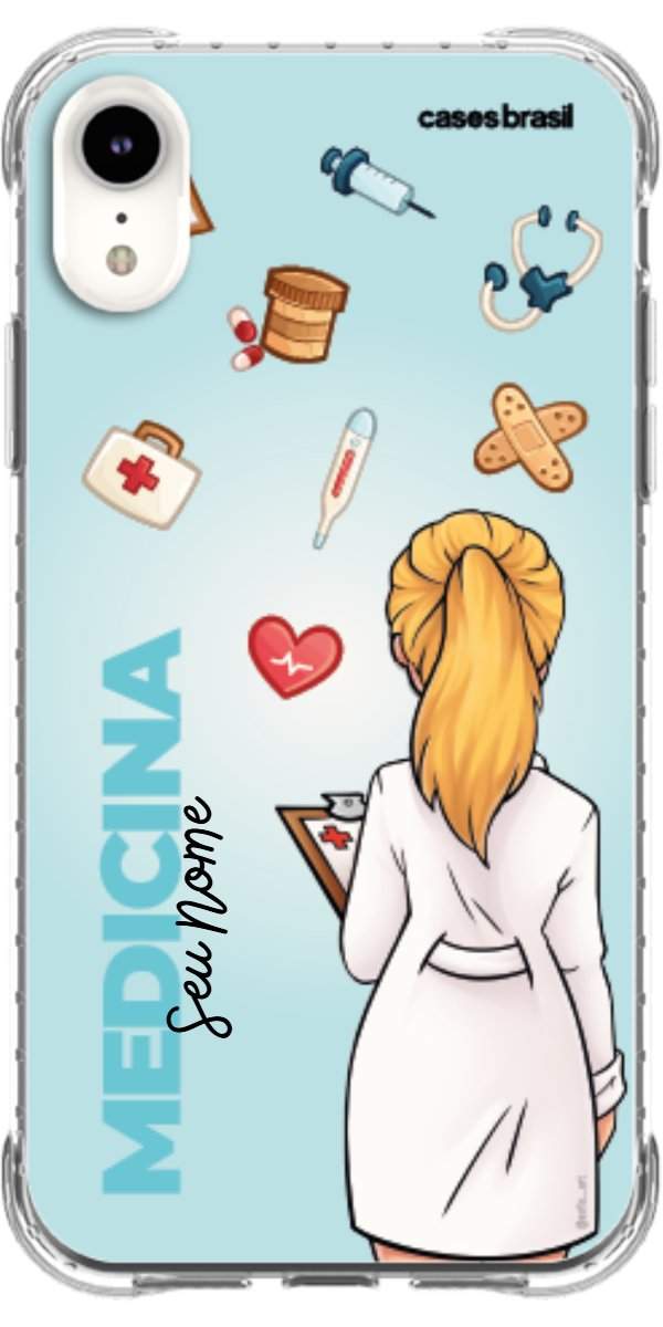 Capinha para celular Medicina - Boneca Profissão Com Fundo