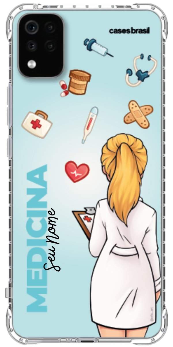 Capinha para celular Medicina - Boneca Profissão Com Fundo
