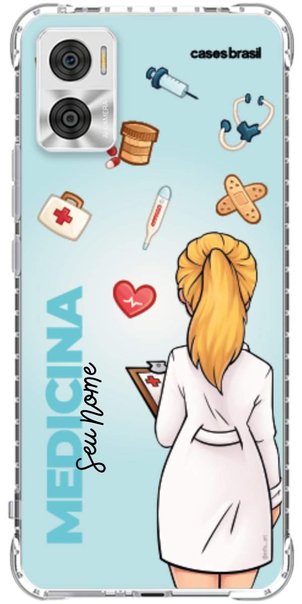 Capinha para celular Medicina - Boneca Profissão Com Fundo
