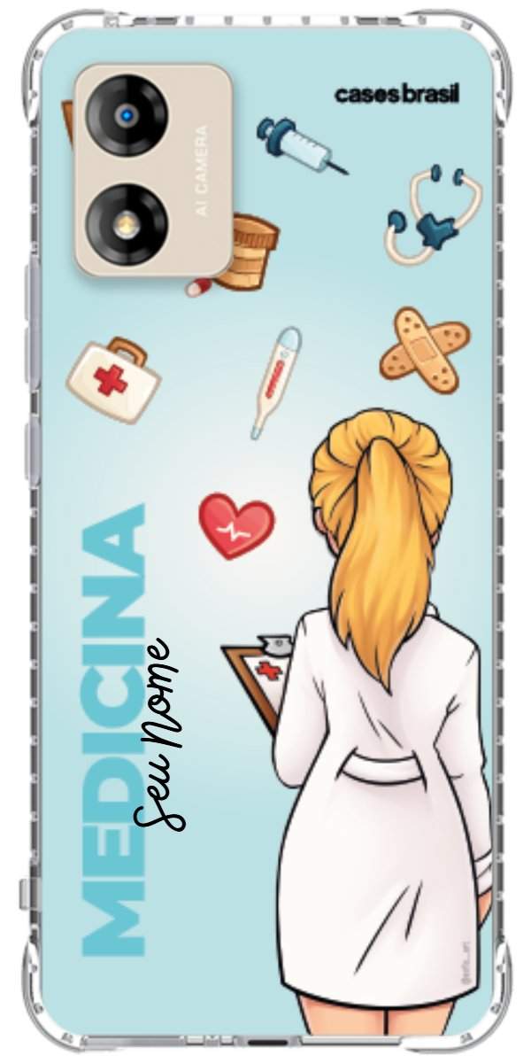 Capinha para celular Medicina - Boneca Profissão Com Fundo