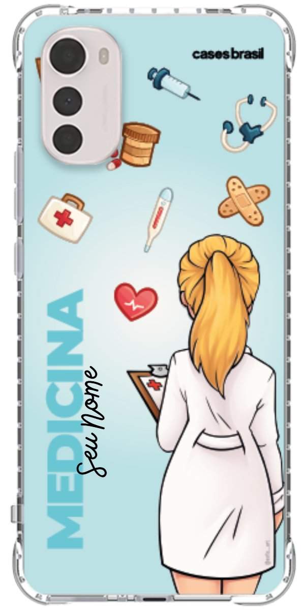 Capinha para celular Medicina - Boneca Profissão Com Fundo