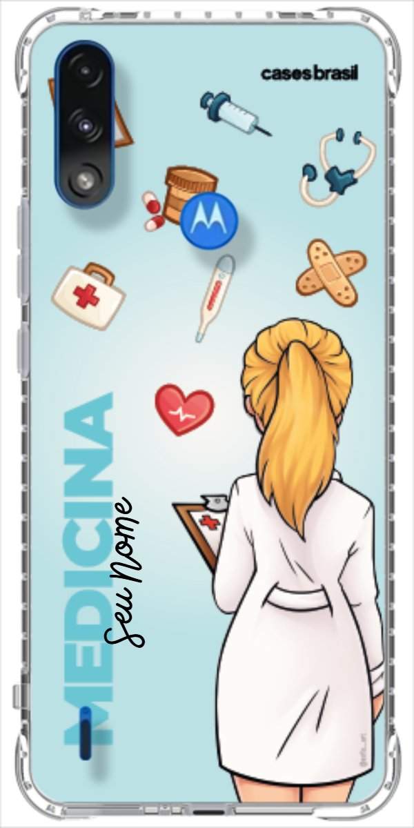 Capinha para celular Medicina - Boneca Profissão Com Fundo